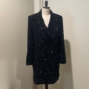 Sequin long jacket/ dress